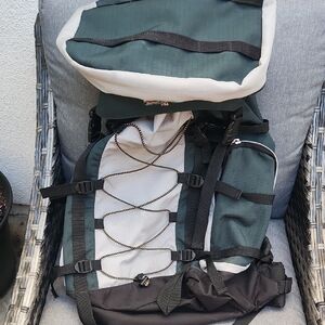 Pine Creek Green and Black Hiking Backpack
